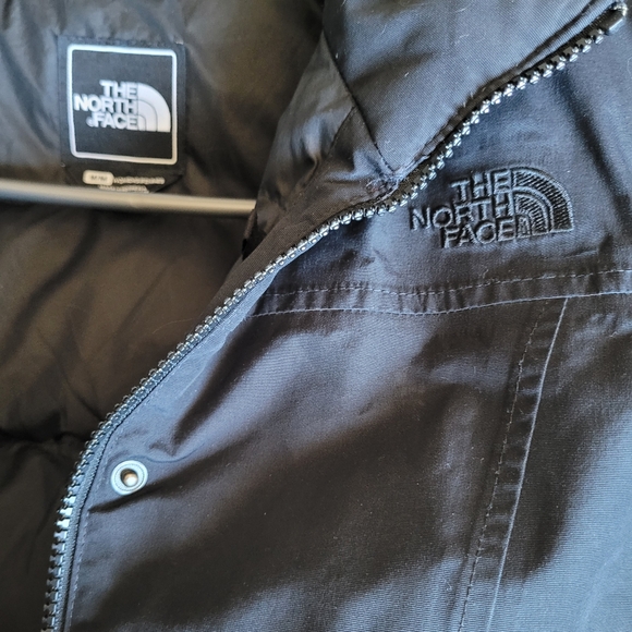 North Face Goose down belted Parka coat Size M - Picture 2 of 15
